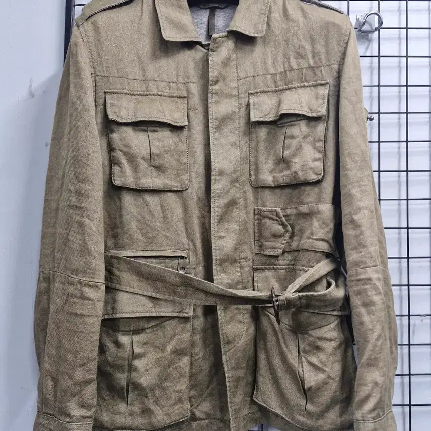 [BUNJANG] KOLON Explorer Safari Jacket Linen Blend / 100L 시리즈(코오롱) 익스플로러 사파리 마 혼방 자켓.