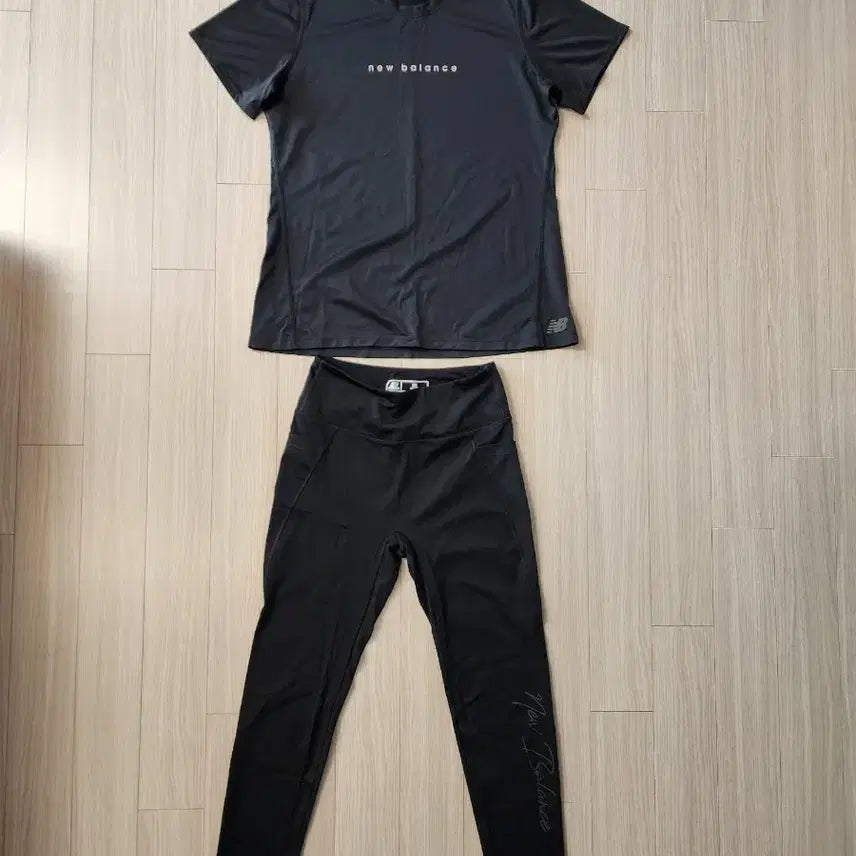 [BUNJANG] New Balance Leggings + T-Shirt Set (Size L/S) / 뉴발란스 레깅스+반팔티 L라지