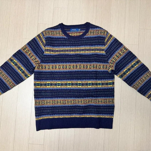 [BUNJANG] Polo Fair Isle Knit Sweater / 폴로 페어아일 니트 스웨터