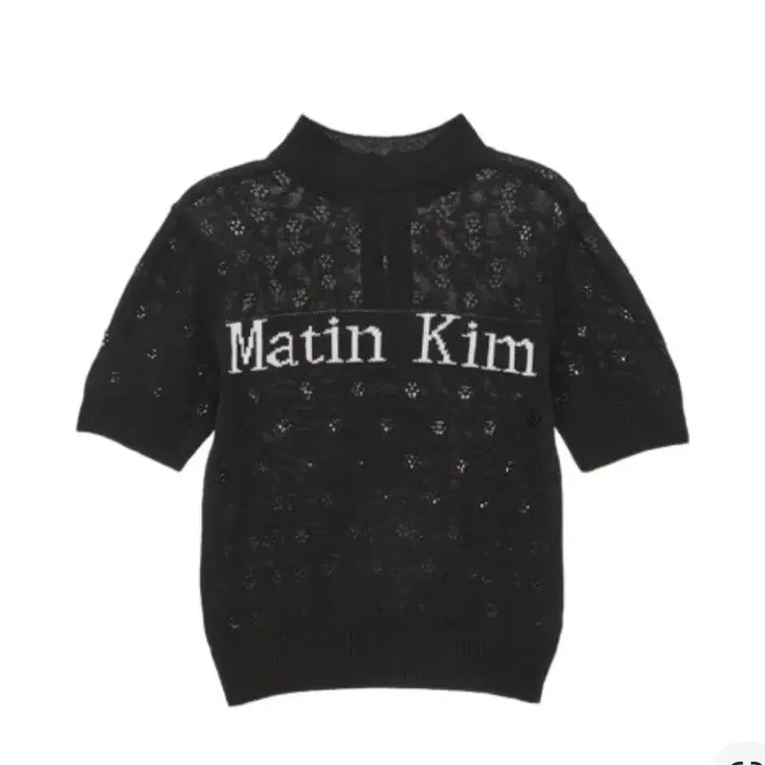 [BUNJANG] Matinkim Crochet Half Zip-Up Knit Top Black/Ivory / (새상품) 마뗑킴 크로쉐 하프 집업 니트탑 블랙/아이보리