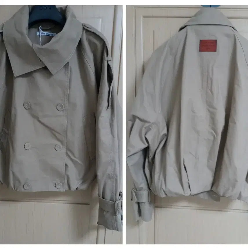 [BUNJANG] Acne Studios 25FW Cropped Double Trench Jacket Beige M / 210만 정품/새상품 25fw 아크네 스튜디오 크롭 더블 트렌치 자켓