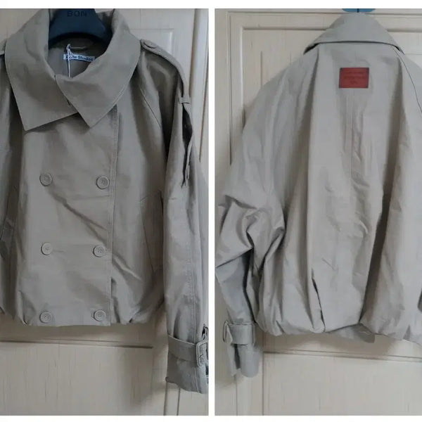 [BUNJANG] Acne Studios 25FW Cropped Double Trench Jacket Beige M / 210만 정품/새상품 25fw 아크네 스튜디오 크롭 더블 트렌치 자켓