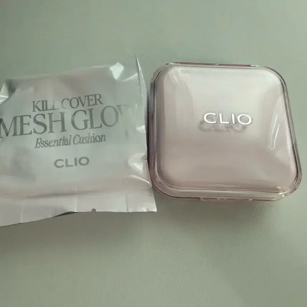 [BUNJANG] Clio Kill Cover Mesh Glow Essential Cushion 21N Linen (Set with Refill) / (1회사용)클리오 킬 커버 메쉬 글로우 에센셜 쿠션 21N 리넨