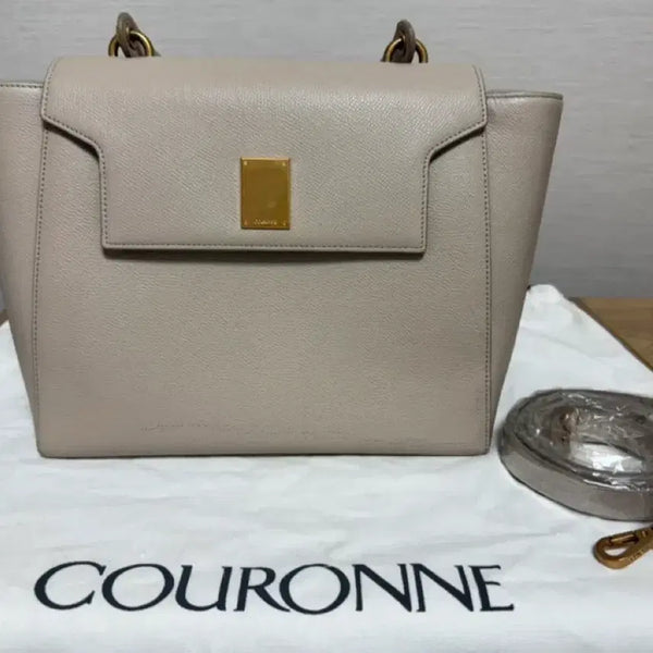 [BUNJANG] Couronne Tote Bag Shoulder Bag Beige / 쿠론 토트백 숄더백 베이지