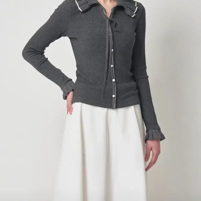 [BUNJANG] Mine (a brand by Handsome) Ribbed Shirring Knit Top / 한섬 마인 리브드 셔링 니트 탑(2026)