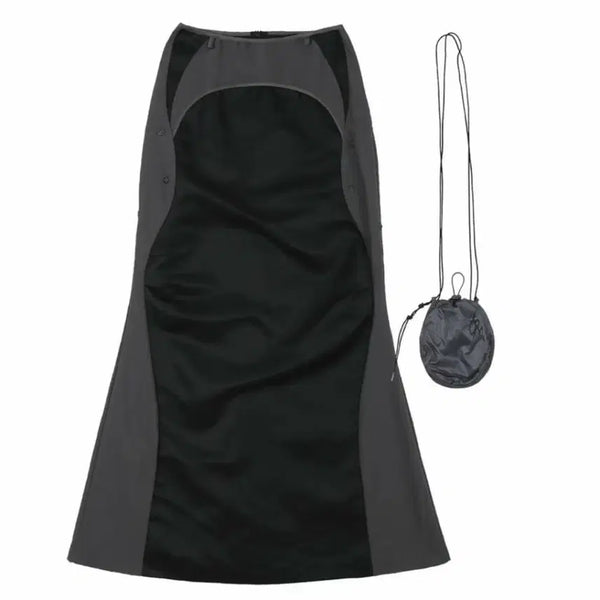 [BUNJANG] Ohos Pocket Bag Long Skirt Black Size 1 / 오호스 포켓백 롱스커트 블랙 1