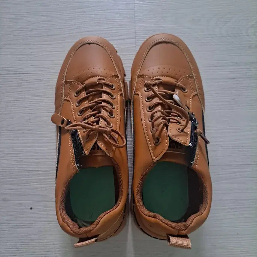 [BUNJANG] Men's Brown Zipper Sneakers (265mm) / 남자 갈색 지퍼 스니커즈265미리