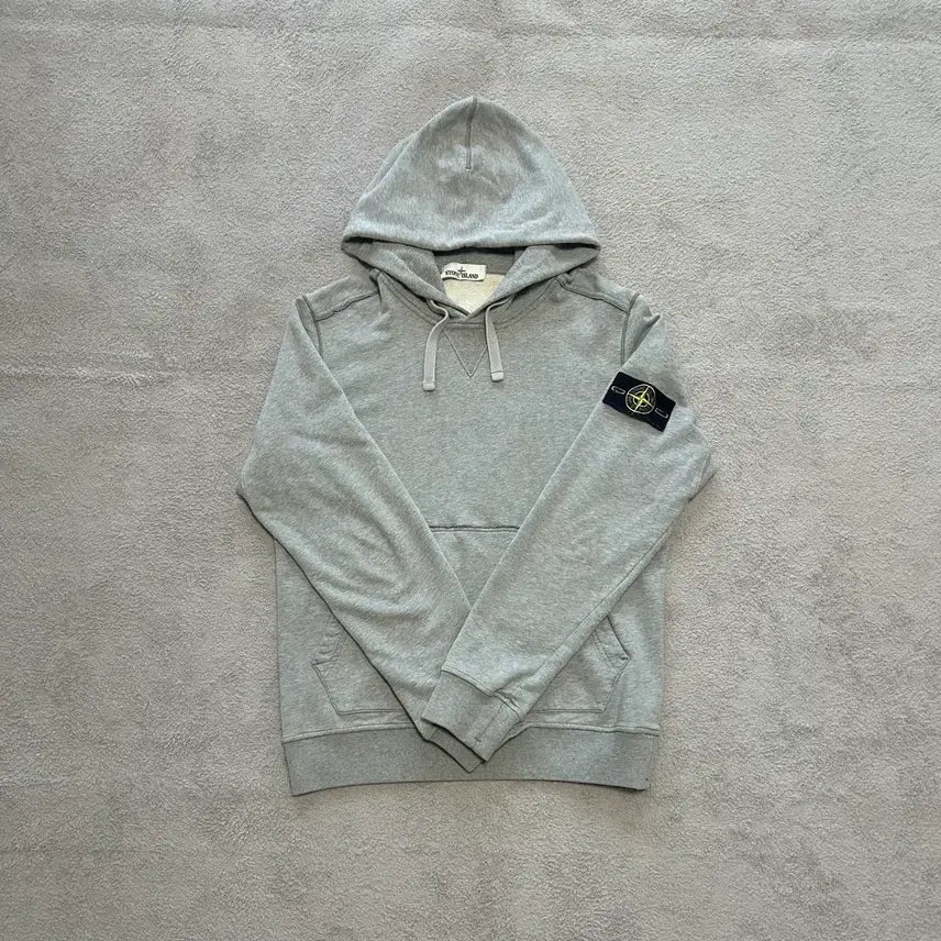 [BUNJANG] Stone Island Hooded Sweatshirt Grey M / 스톤 아일랜드 후드티
