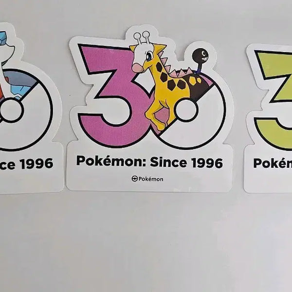 [BUNJANG] Pokemon 30th Anniversary Sticker Set Keychain Coil Bundle / 포켓몬 30주년 팝업 스티커 눈여아 키링키 코일 일괄