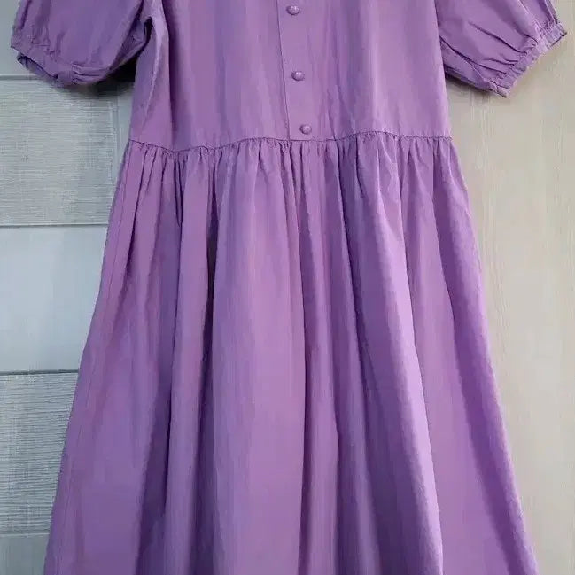 [BUNJANG] Lavender Puff Sleeve Dress / 연보라색 바스락  퍼프소매 원피스