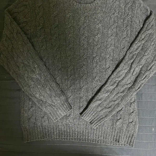 [BUNJANG] Ralph Lauren Purple Label Cashmere Cable Sweater L / 랄프로렌 퍼플라벨 캐시미어 케이블 스웨터 L