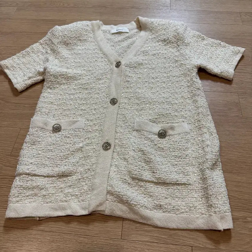 [BUNJANG] B Muse Glitter Tweed Cardigan / b muse 비뮤즈 글리터 트위드 가디건
