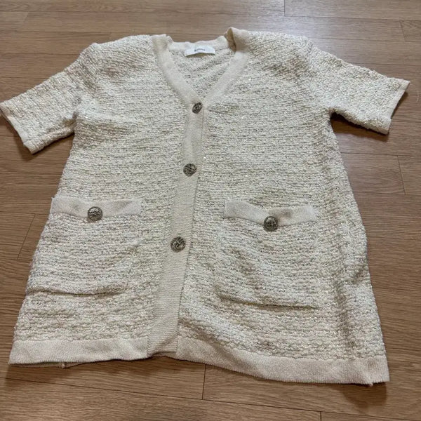 [BUNJANG] B Muse Glitter Tweed Cardigan / b muse 비뮤즈 글리터 트위드 가디건