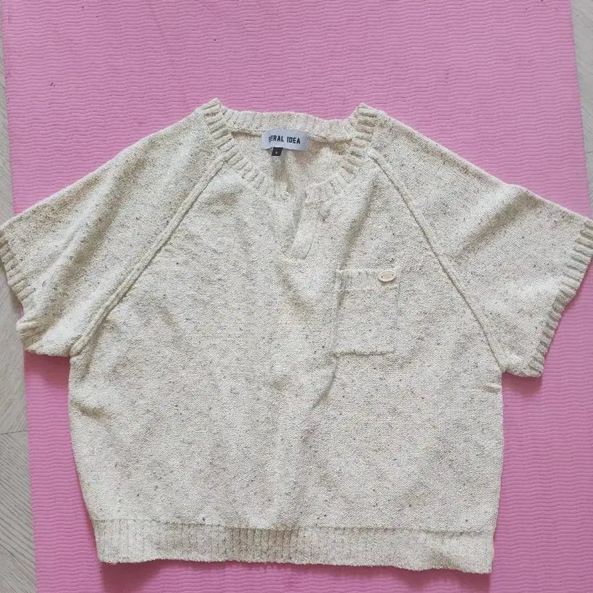 [BUNJANG] General Idea Melange Crop Knit Sweater / 제네럴아이디어 크롭 니트