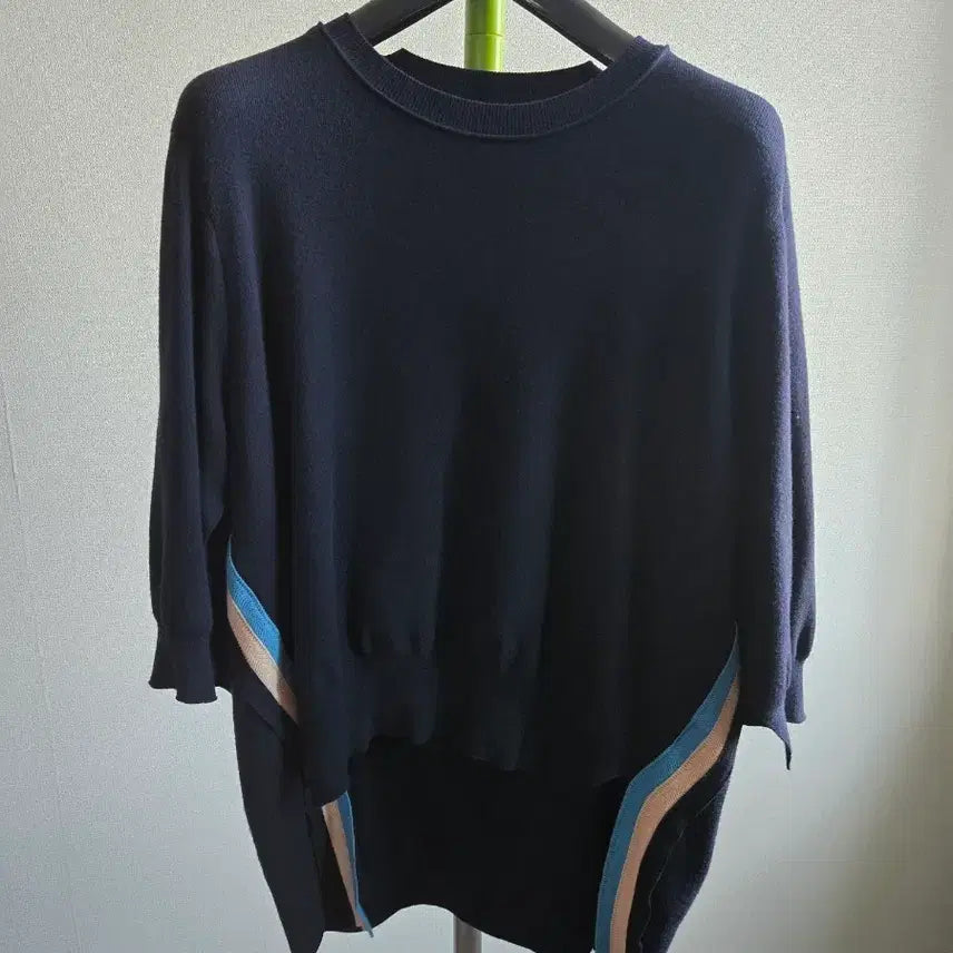 [BUNJANG] Ozhosecon Short Sleeve Knit Navy / 오즈세컨 반팔니트