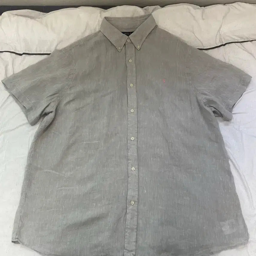 [BUNJANG] Polo Ralph Lauren Short Sleeve Shirt Grey / 폴로 랄프로렌 반팔 셔츠 그레이