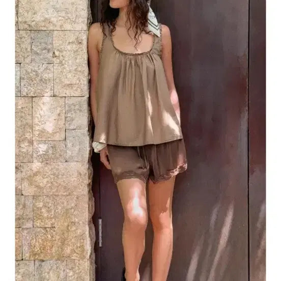 [BUNJANG] Zara Poplin Strap Top / 자라 포플린 스트랩 탑