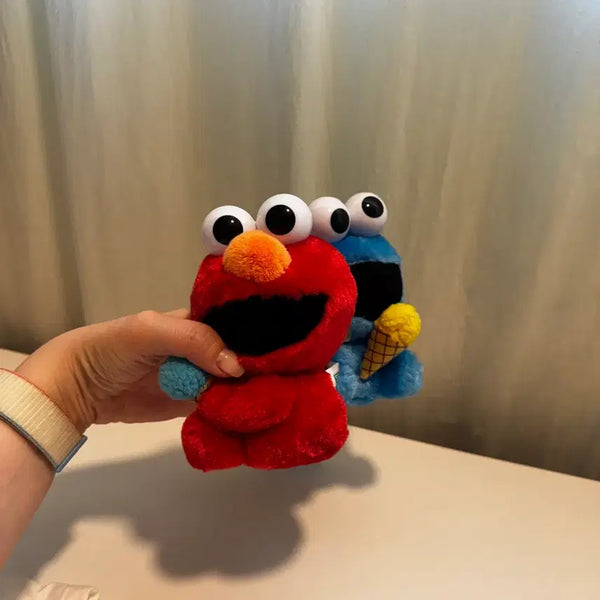 [BUNJANG] Sesame Street Elmo & Cookie Monster Plush Set / 세서미스트리트 엘모 쿠키몬스터 인형(세트)
