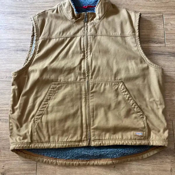 [BUNJANG] Dickies Duck Sherpa Vest Brown / [2XL/XXL] 디키즈 덕 셰르파 베스트 조끼 / 브라운