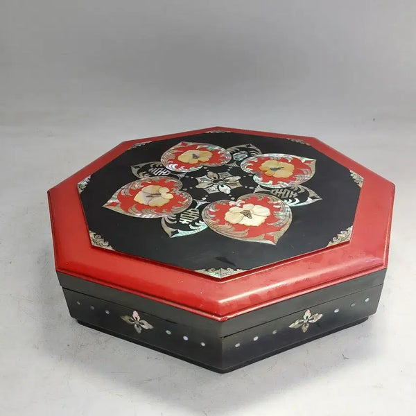 [BUNJANG] Antique Mother-of-Pearl Lacquerware Palanquin Plate / 근대사  전통자개 구절판 - 나전칠기.자개함. 만물당