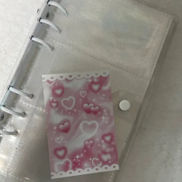[BUNJANG] Clear Glitter Binder with Inner Sleeves / 투명 글리터 바인더
