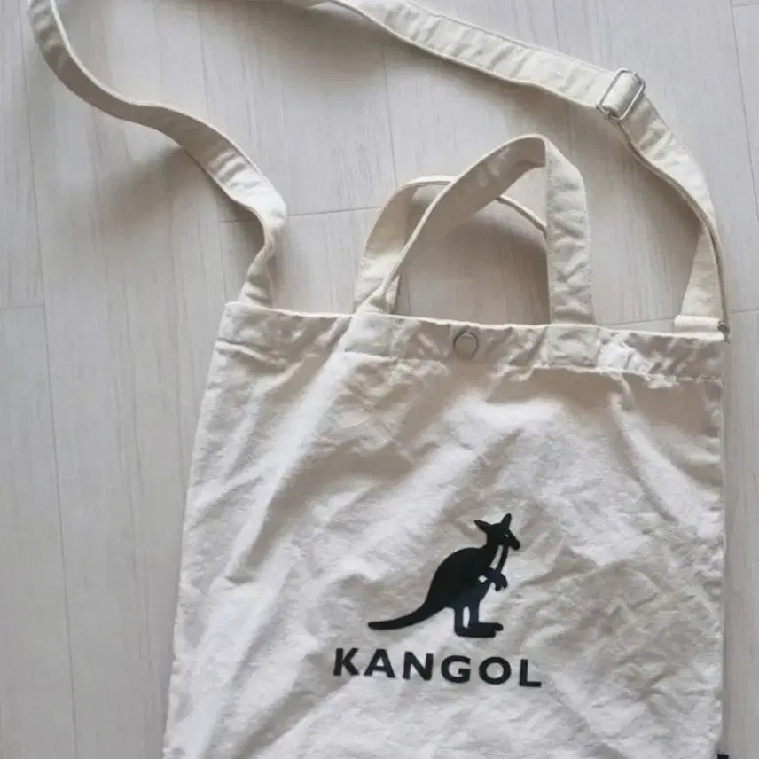 [BUNJANG] Kangol Canvas Tote Bag Shoulder Bag Ivory / 캉골 캔버스 토트백 숄더백 아이보리