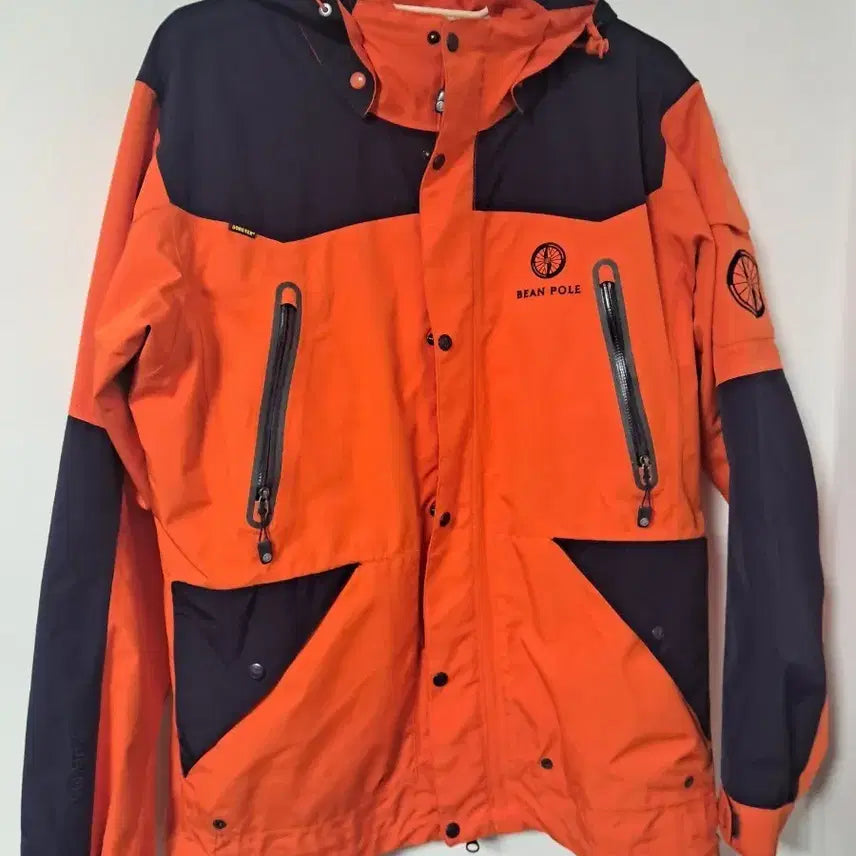 [BUNJANG] Beanpole Orange/Navy Tone Hooded Jacket Size 100 / 빈폴 오렌지/네이비 톤 후드 자켓100