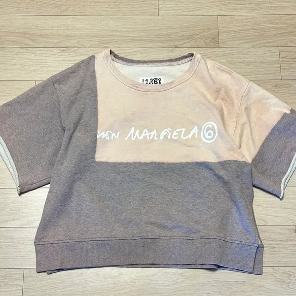 [BUNJANG] Maison Margiela MM6 Colorblock Short Sleeve T-Shirt / 메종 마르지엘라 mm6 배색 반팔 티셔츠 M