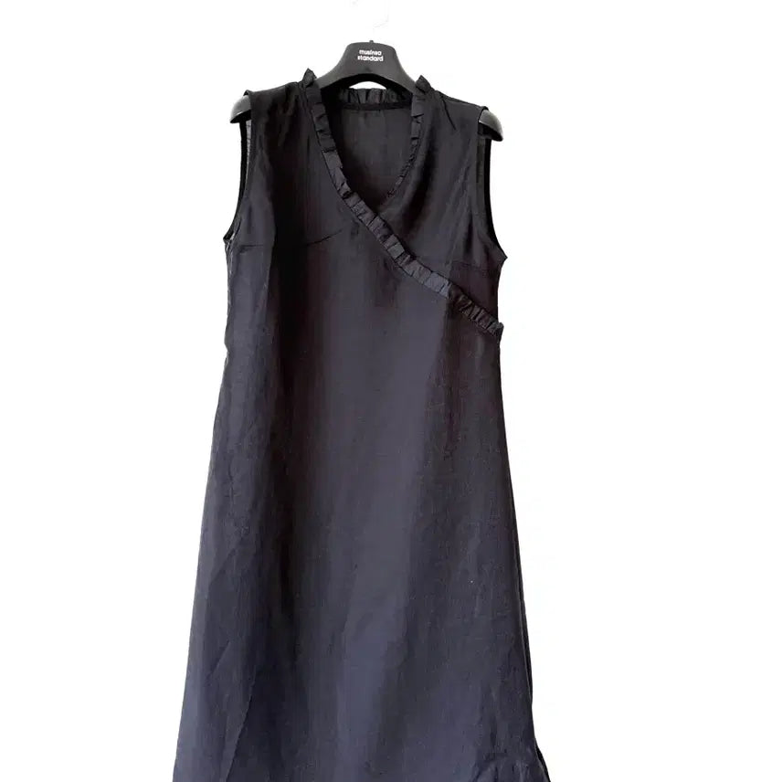 [BUNJANG] V-neck Frill See-Through Dress / 브이넥프릴시스루원피스