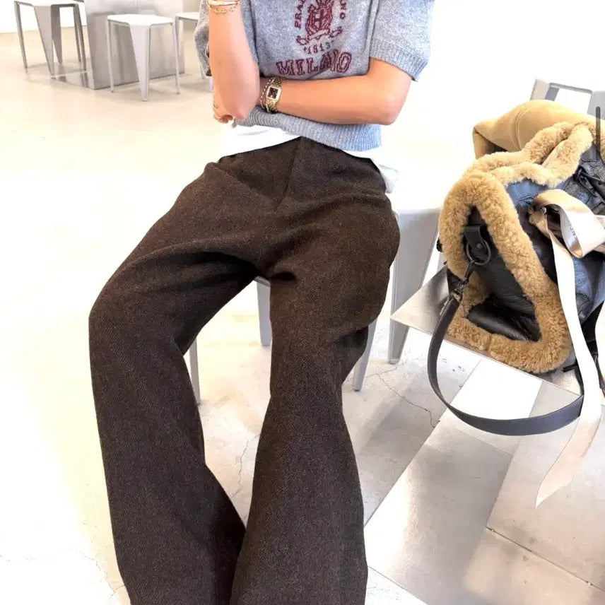 [BUNJANG] Number Project 545 Brown Bootcut Pants / 넘버프로젝트 545 브라운 팬츠