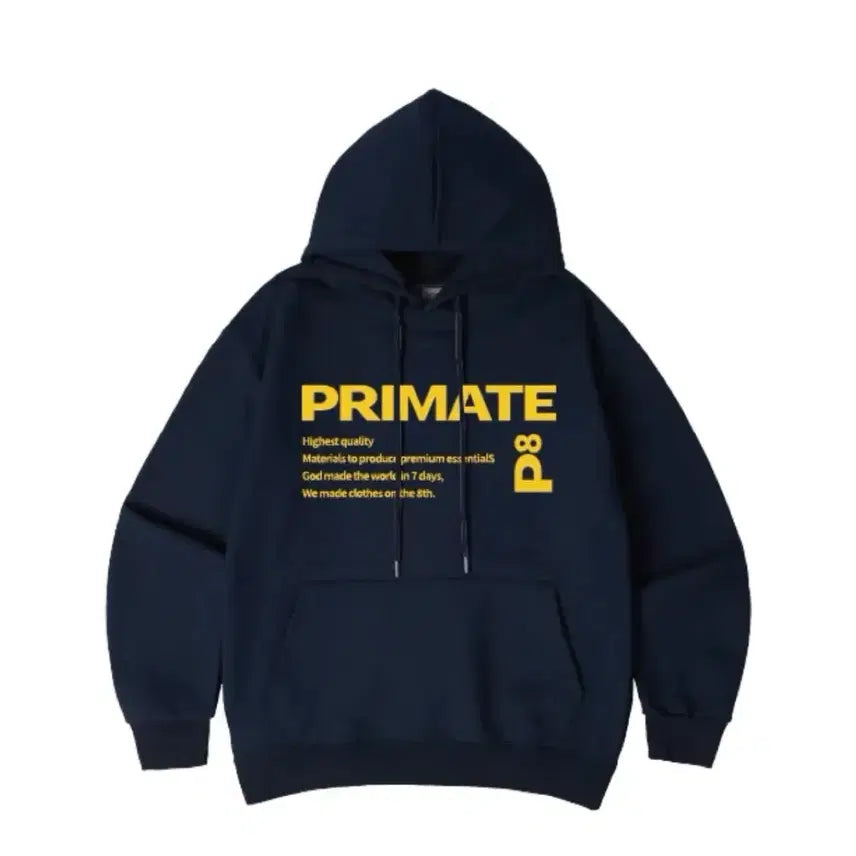 [BUNJANG] Prime Eight SEVEN Oversized Hoodie T-Shirt Navy / 프라임에이트 SEVEN 오버핏 후드 티셔츠 후드티 네이비