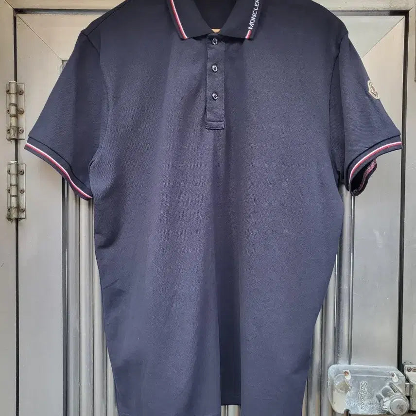 [BUNJANG] Moncler Navy Short Sleeve Polo Shirt XL / 정품 몽클레어 네이비 반팔카라티 XL 상태우수