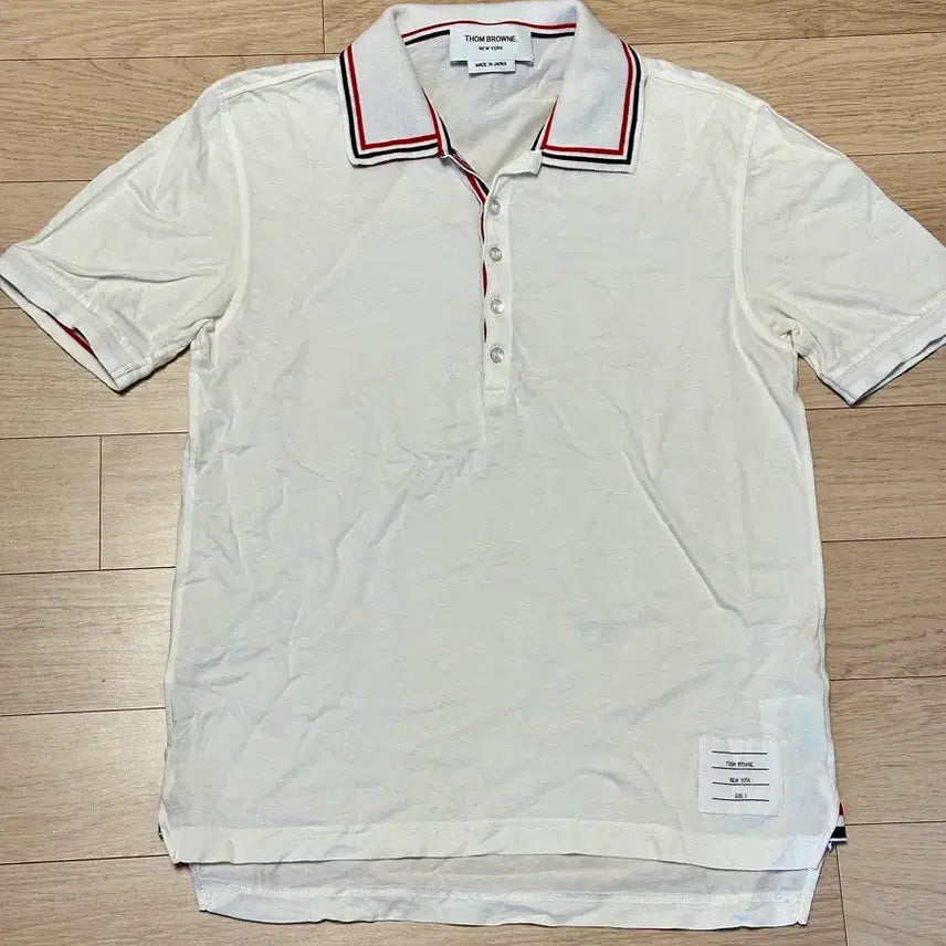 [BUNJANG] Thom Browne Hidden Three-Stripe Polo Shirt Size 1 / 톰브라운 히든 삼선 PK 1사이즈