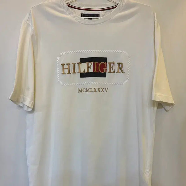 [BUNJANG] Tommy Hilfiger White T-Shirt L / 타미힐피거 화이트 반팔티 L