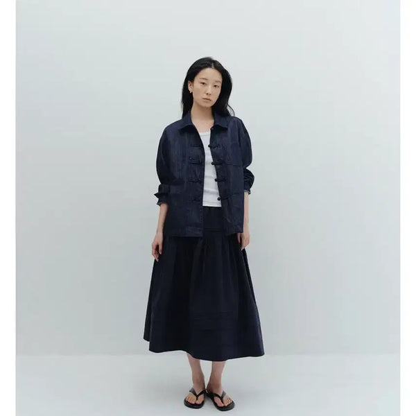 [BUNJANG] ishii Knot Button Denim Jacket / ishii 이시 Knot Button Denim Jacket 데님 자켓