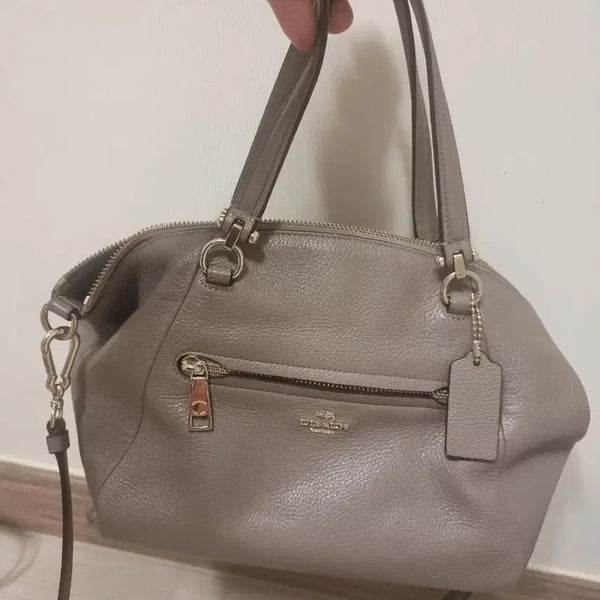 [BUNJANG] COACH Gray Leather Tote Bag / COACH 코치 그레이 가죽 토트백