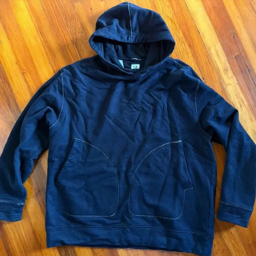 [BUNJANG] Stone Island Indigo Blue Hoodie Sweatshirt / 스톤아일랜드 인디고블루 후디스웻