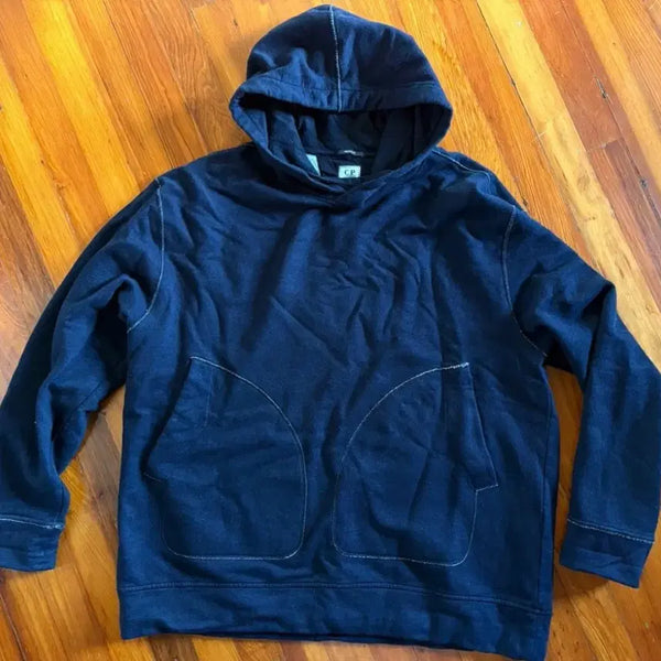 [BUNJANG] Stone Island Indigo Blue Hoodie Sweatshirt / 스톤아일랜드 인디고블루 후디스웻