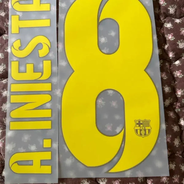 [BUNJANG] Andrés Iniesta Barcelona 2013-2014 Jersey Name Set / 13-14 이니에스타 바르셀로나 마킹 판매합니다