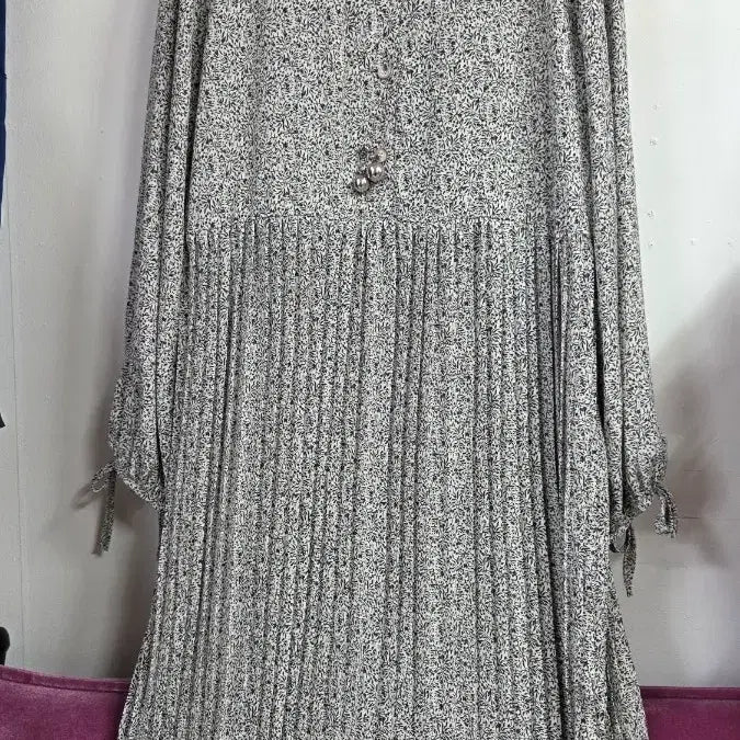 [BUNJANG] Floral Pattern Long Dress / 플로럴 패턴 롱 원피스