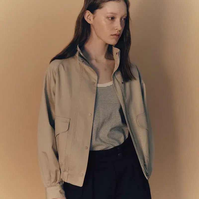 [BUNJANG] Nothing Written Vasily Cotton Blouson Beige / 낫띵리튼 Vasily cotton blouson(베이지)