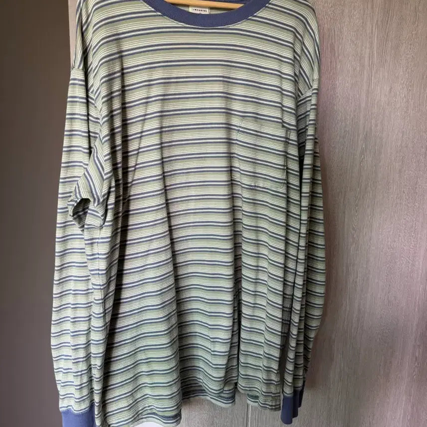 [BUNJANG] Khakis Border Tee Long Sleeve L Size / 카키스 보더티 롱슬리브