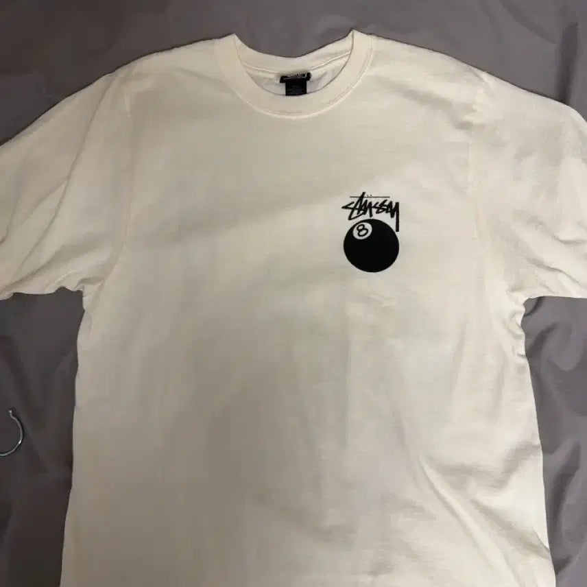 [BUNJANG] Stussy 8 Ball T-Shirt White M / 스투시 8볼 반팔티 화이트 M 새거