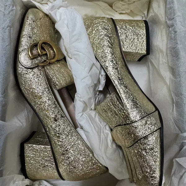 [BUNJANG] Gucci Pumps Gold 5cm Heel / [정품][새상품] 구찌 펌프스 골드 _ 5cm