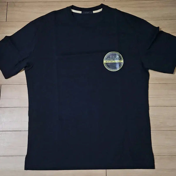[BUNJANG] JILLSTUART NEW YORK Men's Black Short Sleeve T-Shirt / 질스튜어트뉴욕 남성 블랙 반팔 티셔츠