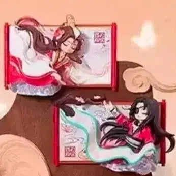 [BUNJANG] Tian Guan Ci Fu Study Reward Magnets Silk Scroll Figure Set (Taizi Yexin & Huasheng) / 천관사복 공부금권 마그넥 자석 비단 족자 피규어 태자열신 화성 판매