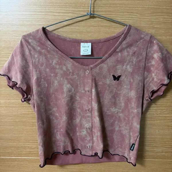 [BUNJANG] Nasty Fancy Club Pink Short Sleeve T-Shirt / 네스티팬시클럽 핑크 반팔 티셔츠