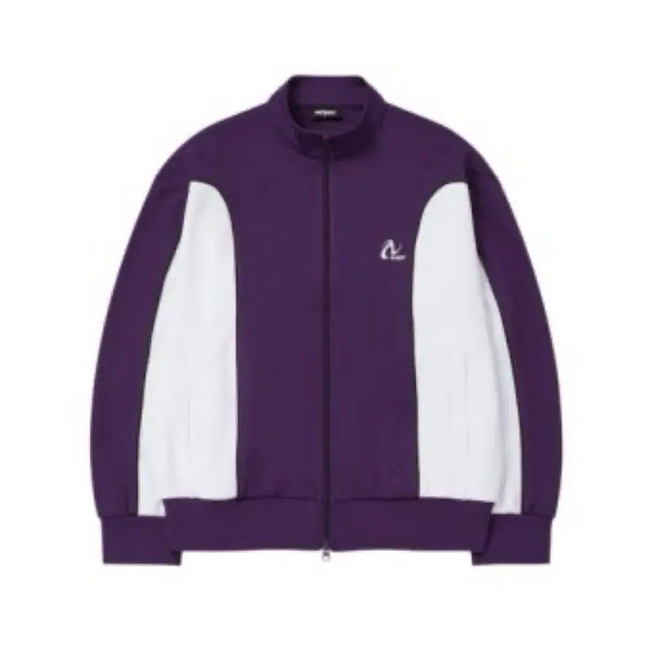 [BUNJANG] NERDY Line Track Top Jacket Purple Vintage / 널디 라인트랙탑 퍼플 점퍼 자켓 바람막이 빈티지