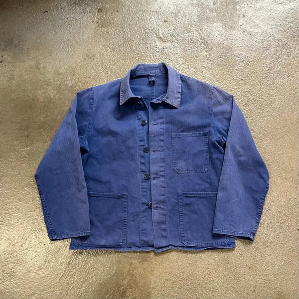 [BUNJANG] 70-80s Herringbone Twill Euro Work Jacket / 70-80s HBT 유로 워크 자켓 (100)