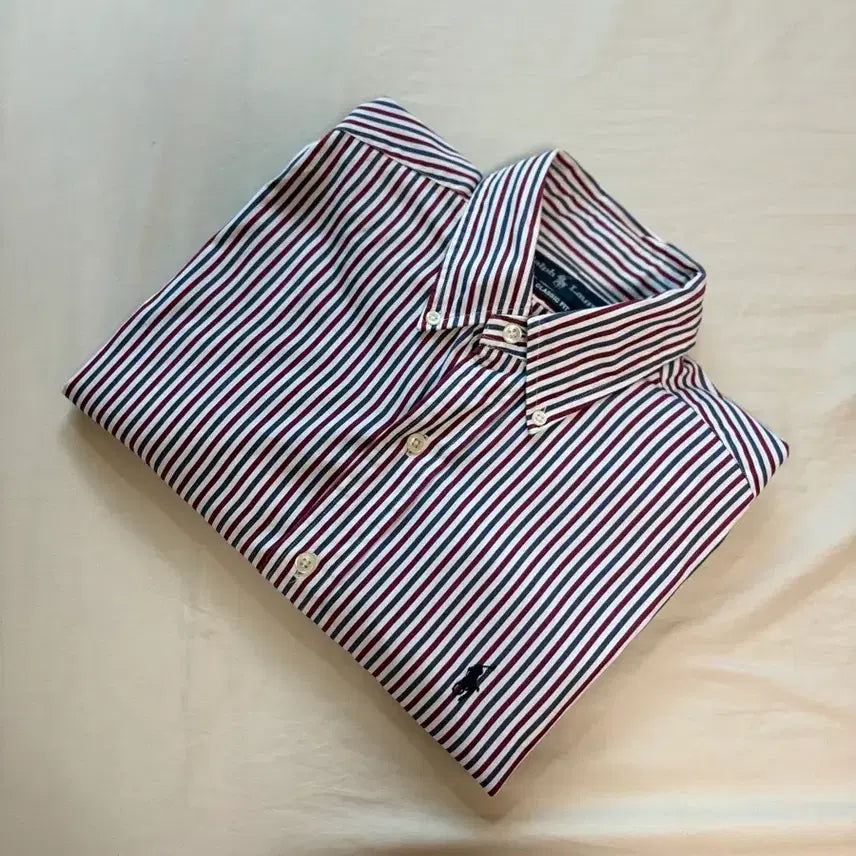 [BUNJANG] Polo Ralph Lauren Classic Fit Striped Pony Logo Shirt / 95-100) 두산 폴로 랄프로렌 클래식핏 스트라이프 포니 로고 셔츠
